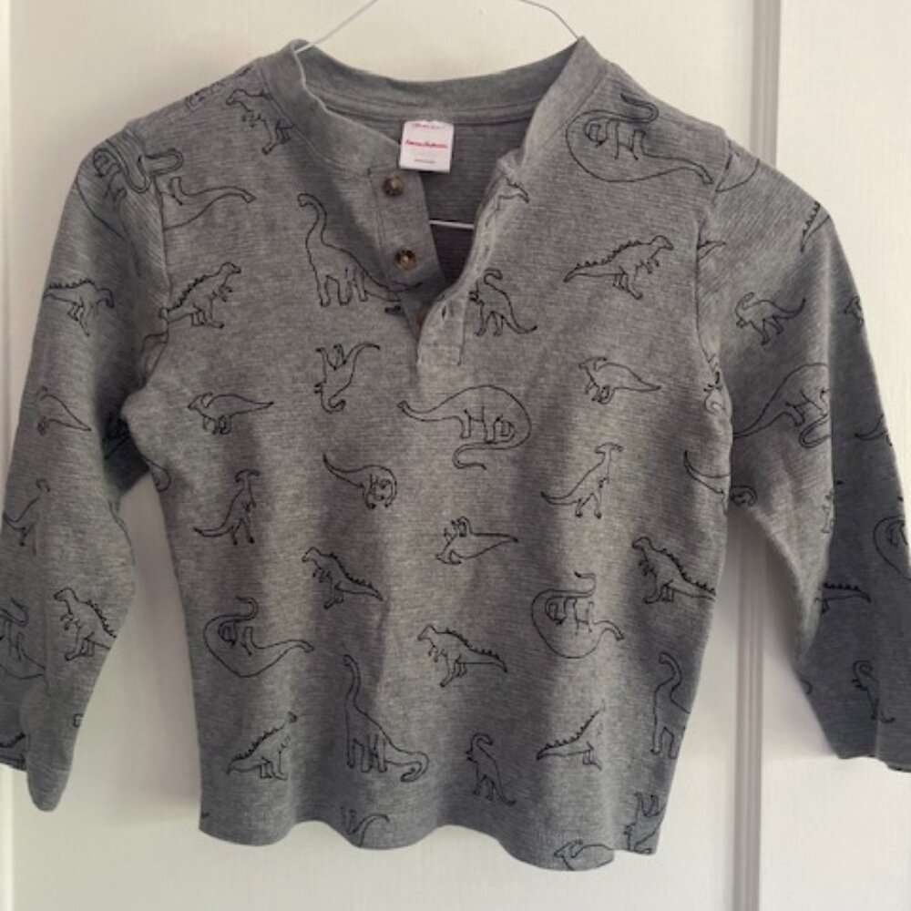 Hanna Andersson Dinosaur Waffle Henley